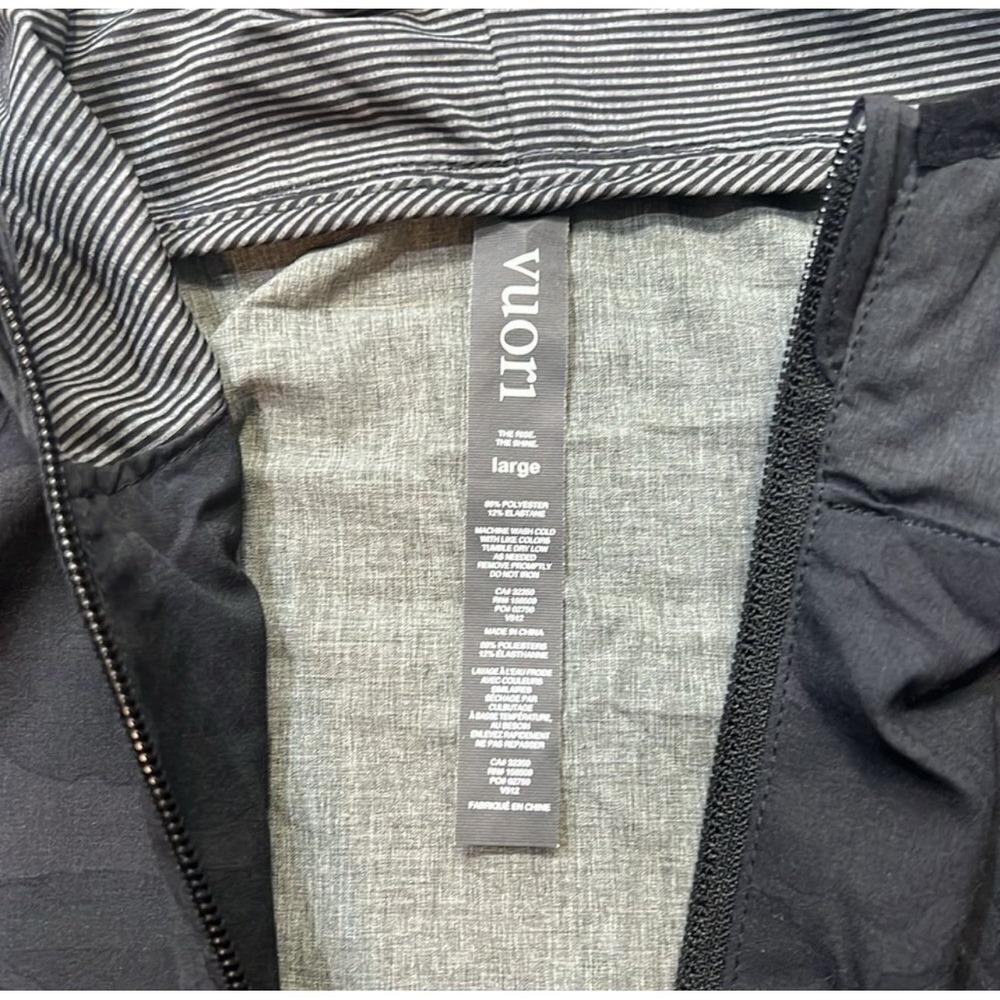 Vuori Men Outdoor Black Jacket Trainer Shell - Large - Picture 6 of 10